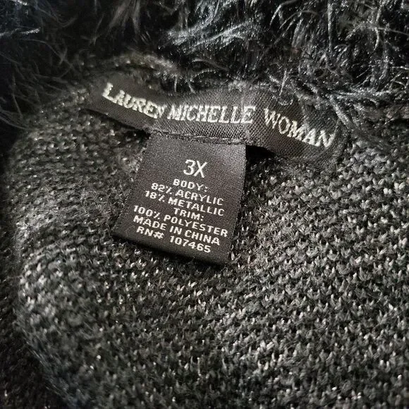 Lauren Michelle Woman beautiful fur trim leopard print - Picture 6 of 6